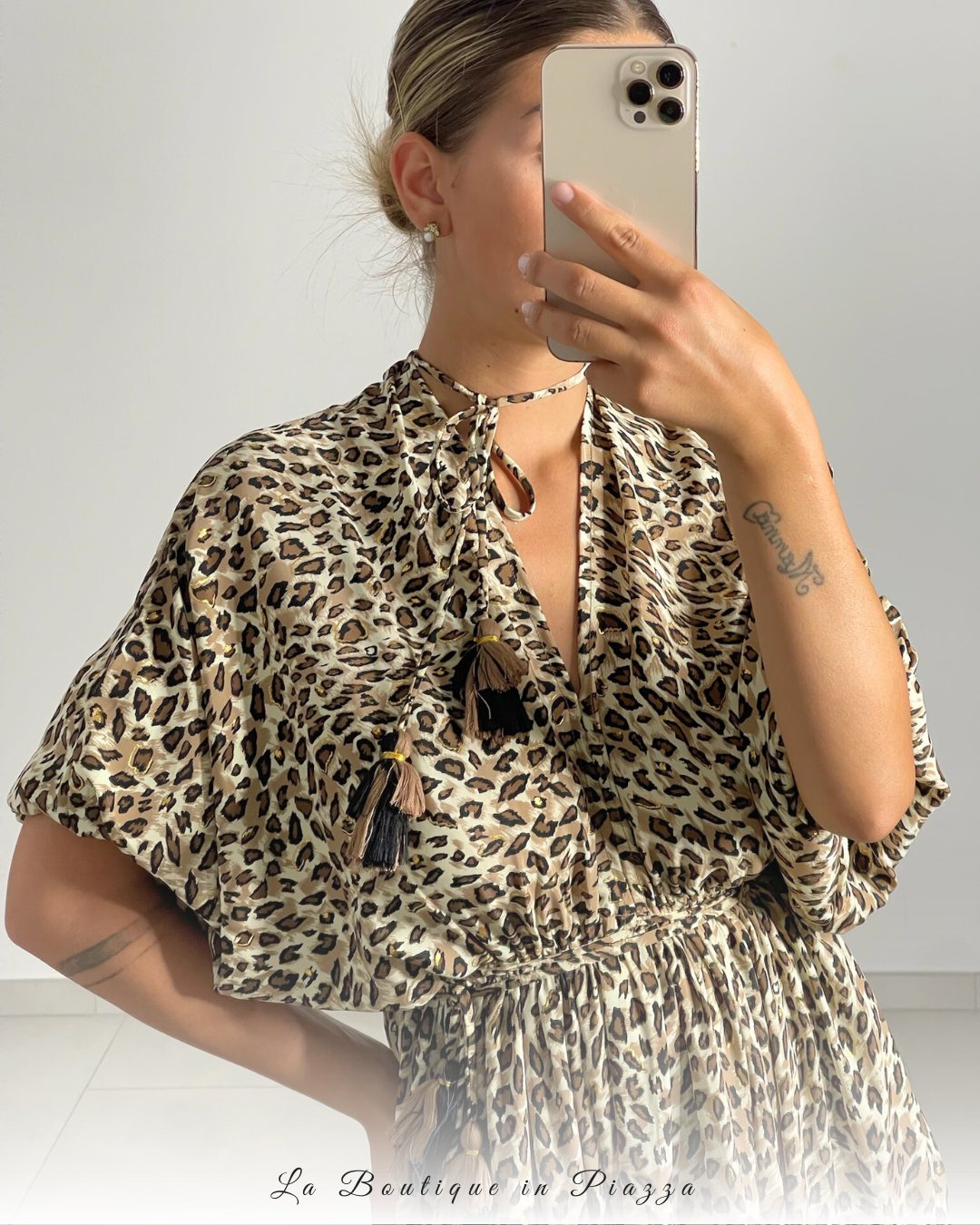 Abito Seta Leopardo