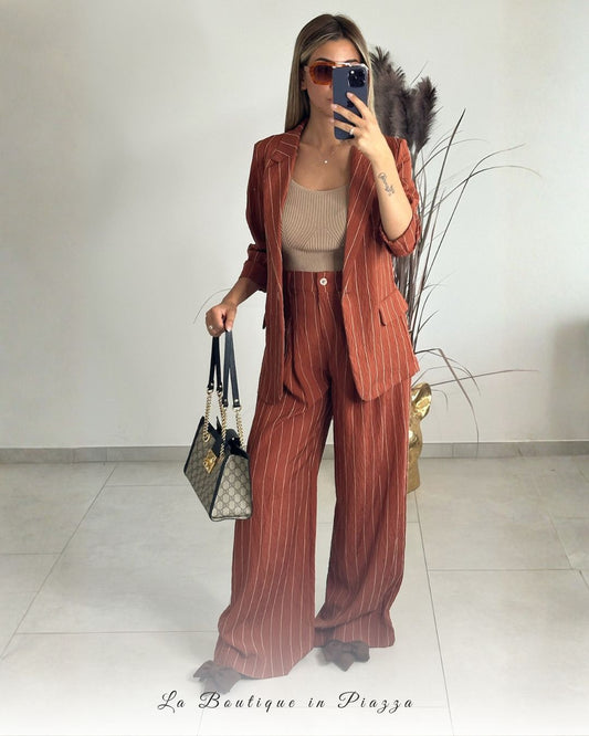 Pantalone gessato Modal