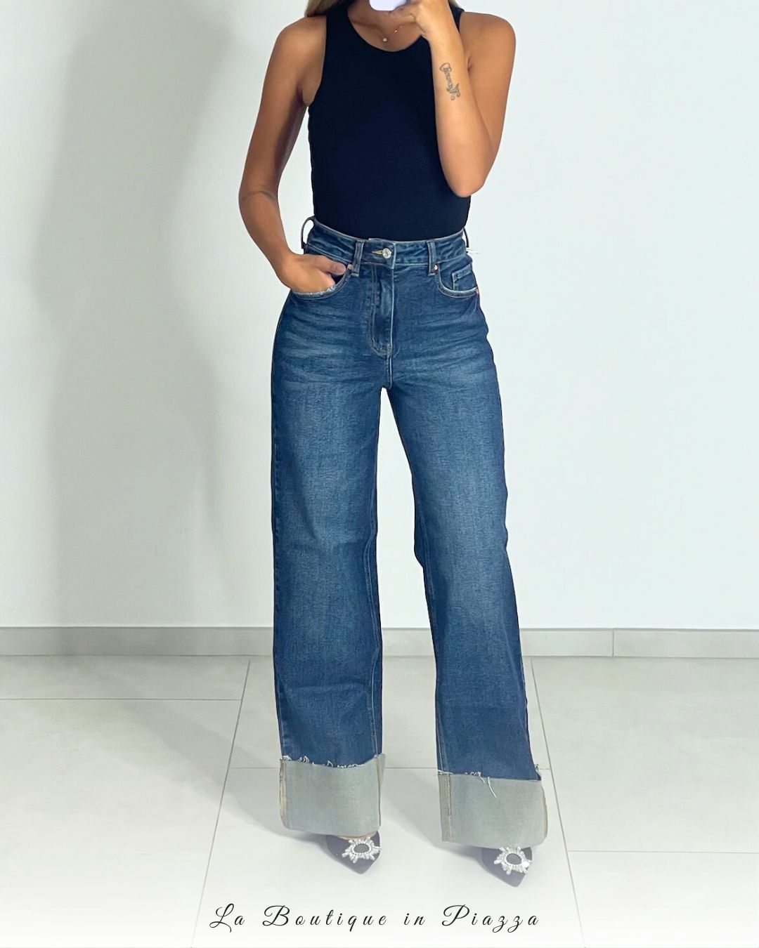 Jeans Maxi Risvolto