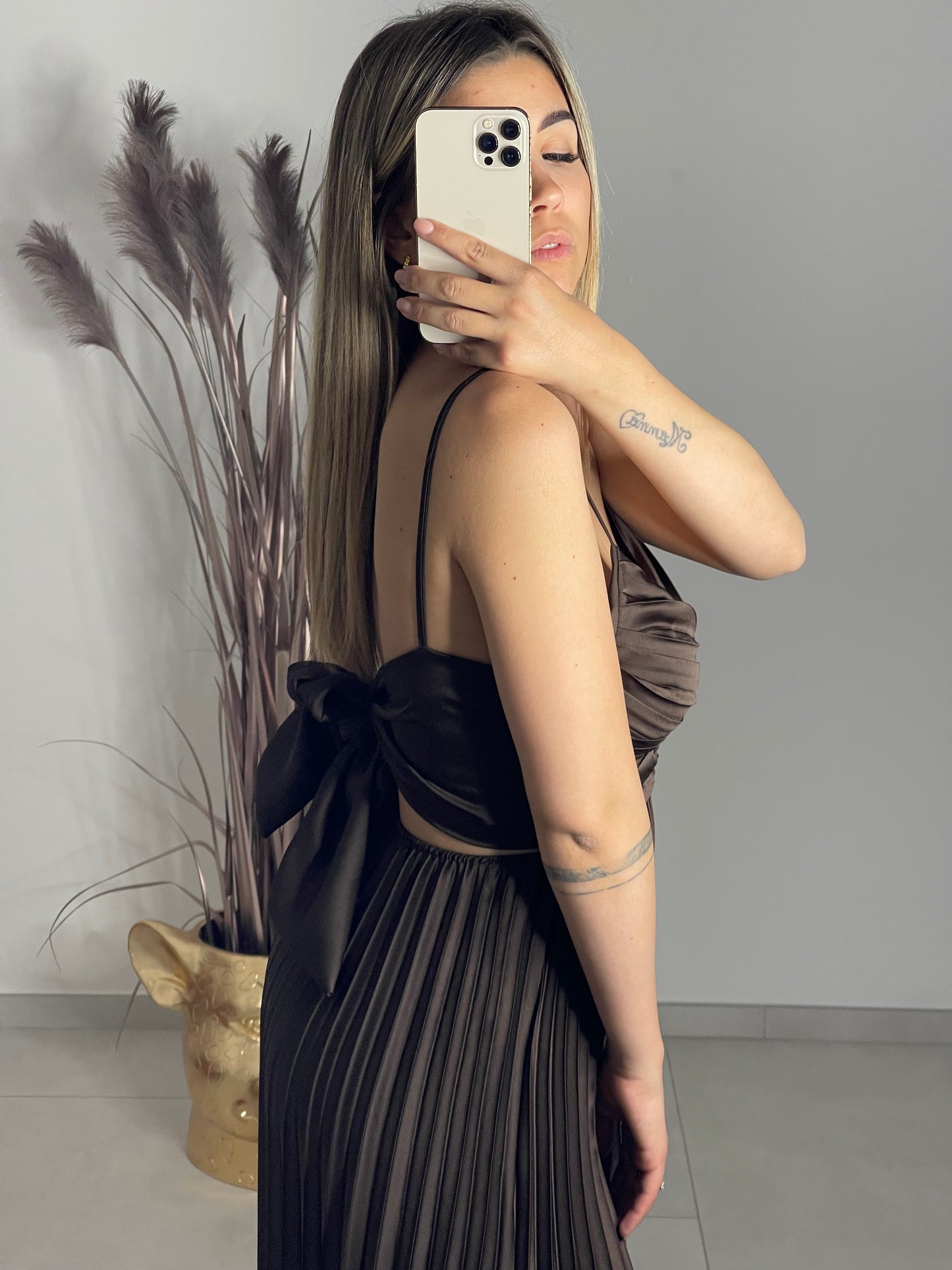 Vestito lungo fiocco