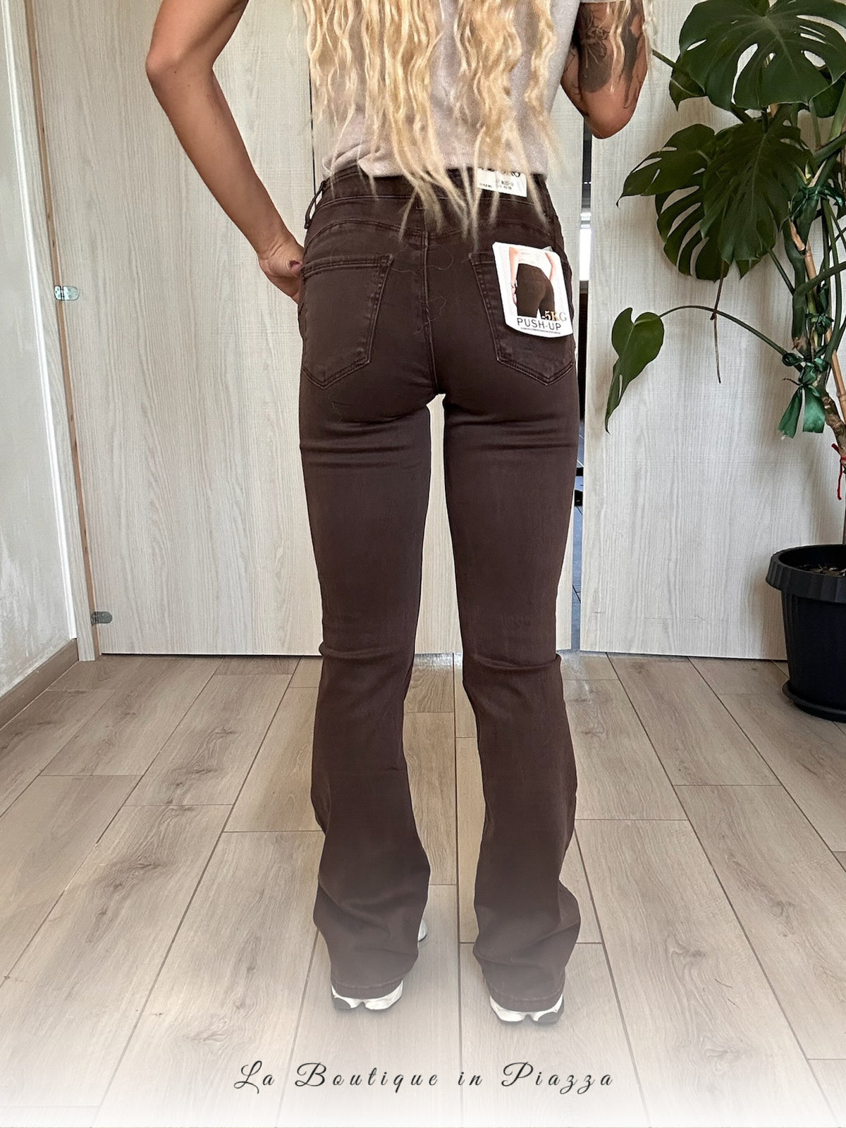 Jeans zampetta marrone