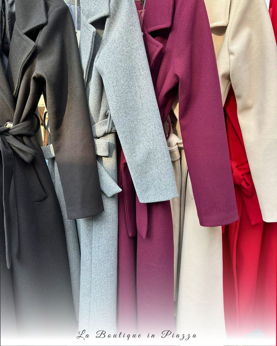 Cappotto lungo con cintura