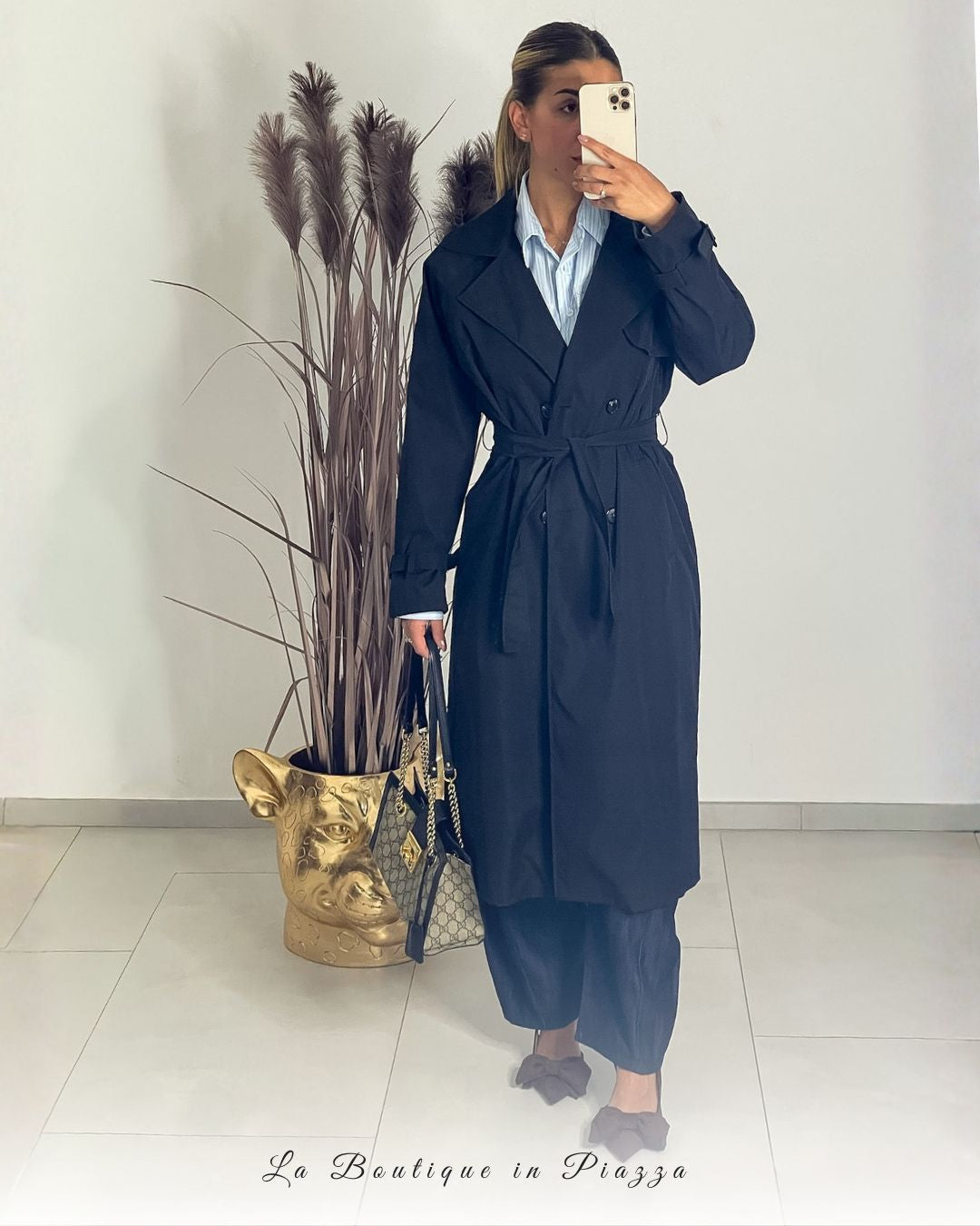 Trench cotone lungo
