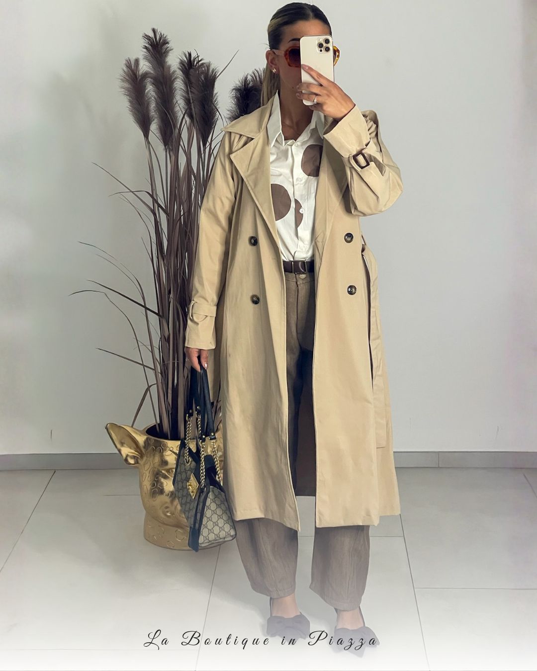 Trench cotone lungo