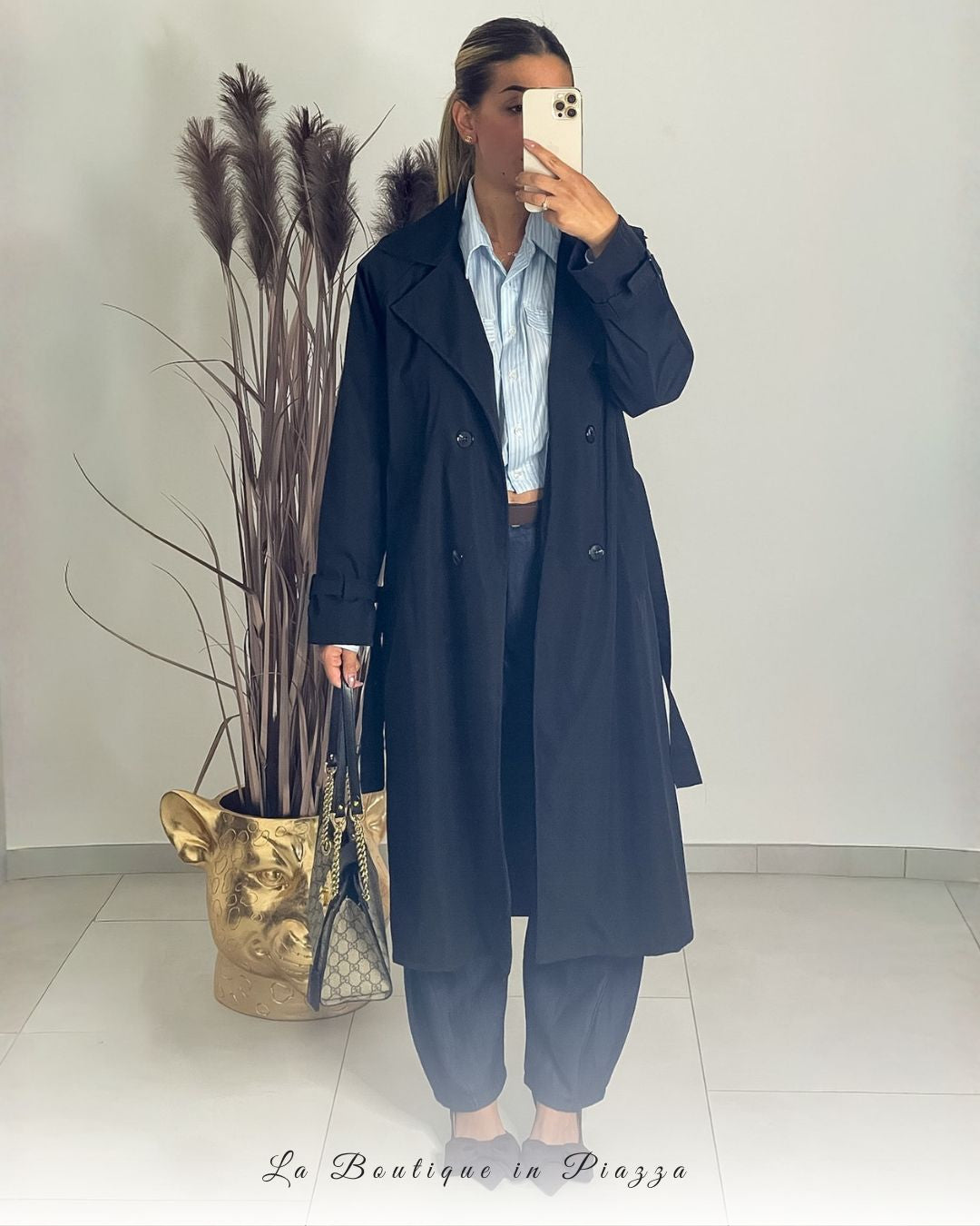 Trench cotone lungo