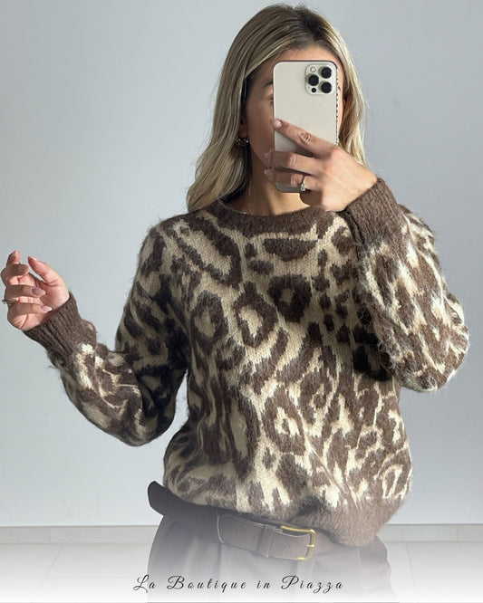 Maglioncino leopardo