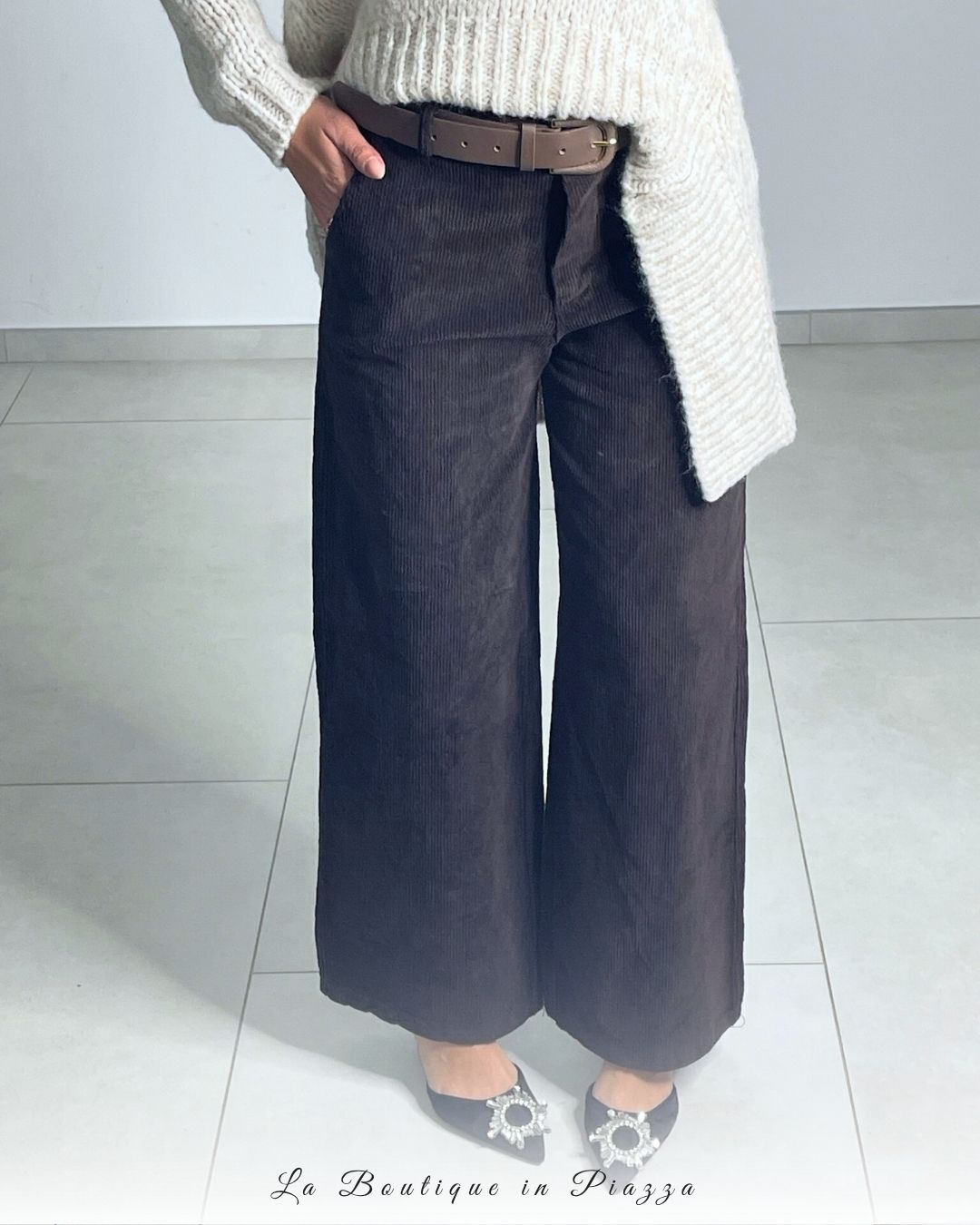 Pantalone in velluto chic