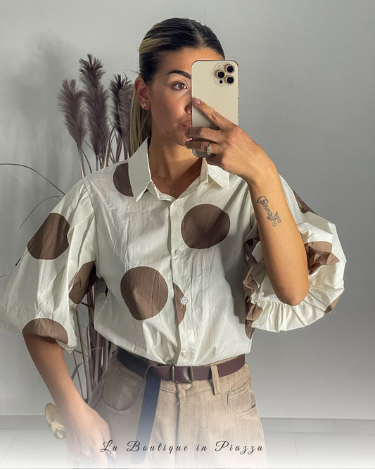 Camicia pois cioccolato