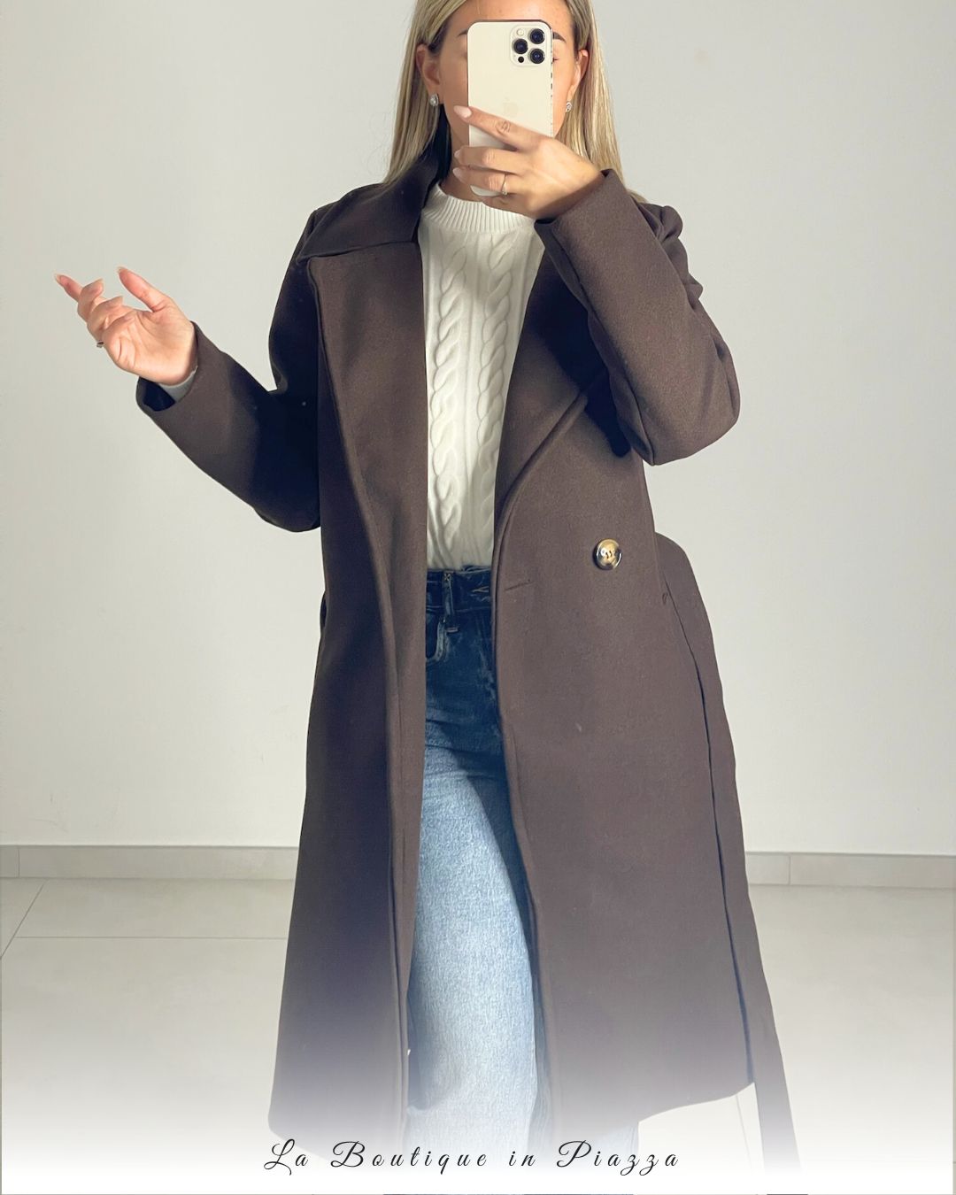 Cappotto corto con cintura