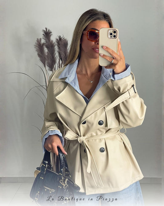 Trench Corto Ecopelle