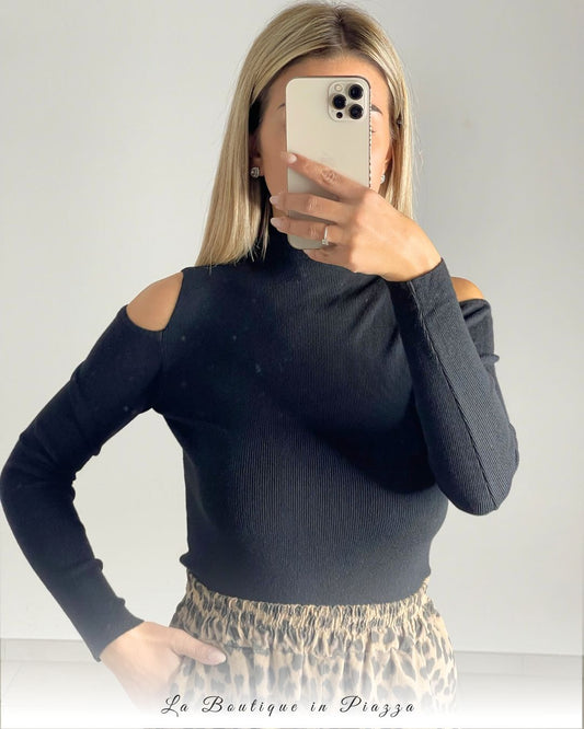 Maglia Lupetto con fori sulle spalle