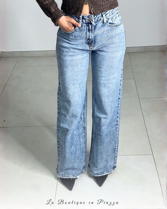 Jeans denim Basic palazzo