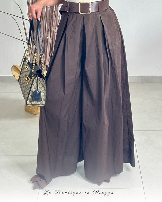 Pantalone cotone wide