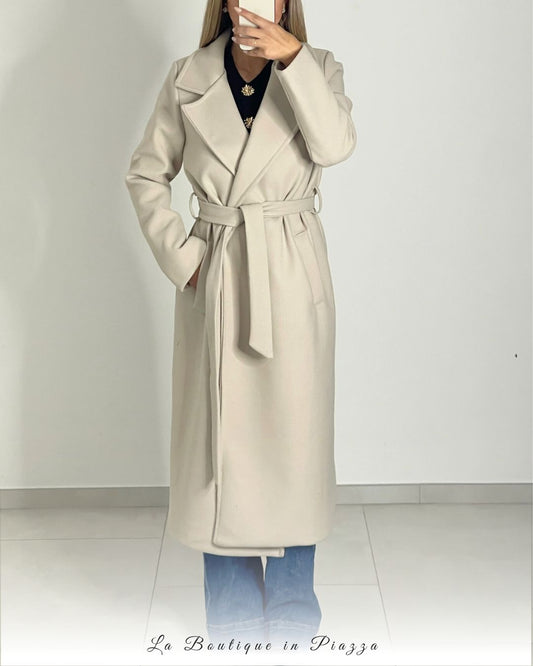 Cappotto lungo con cintura