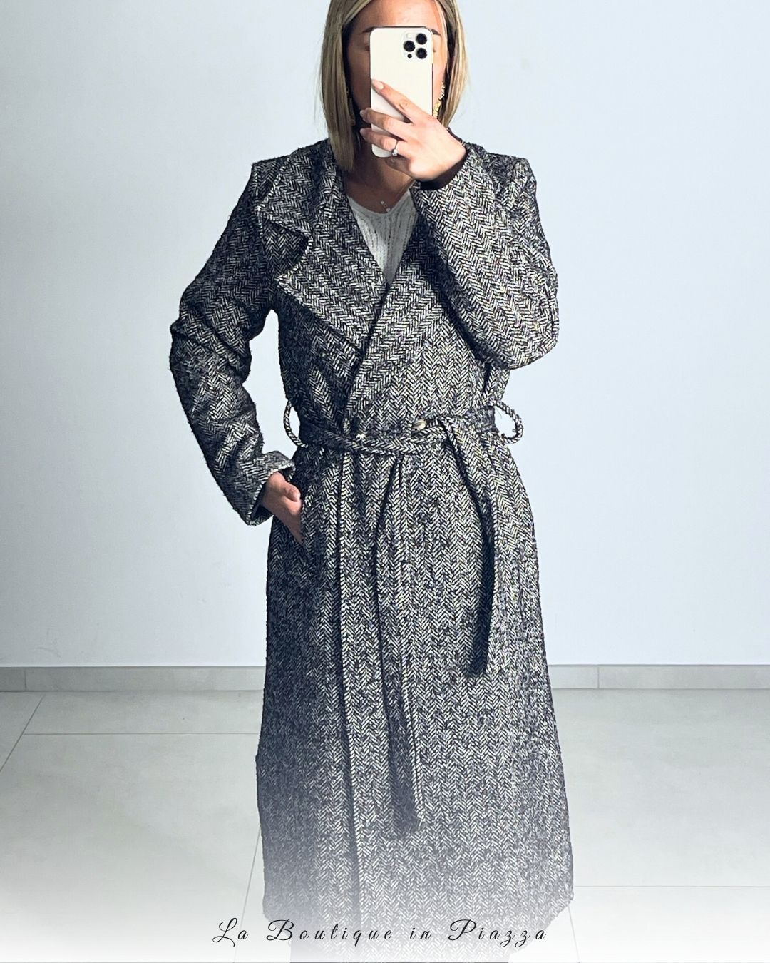 Cappotto Lana Spigato