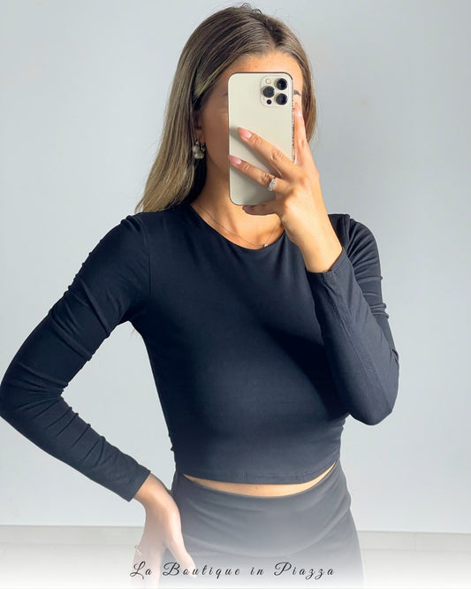 Maglia crop basic