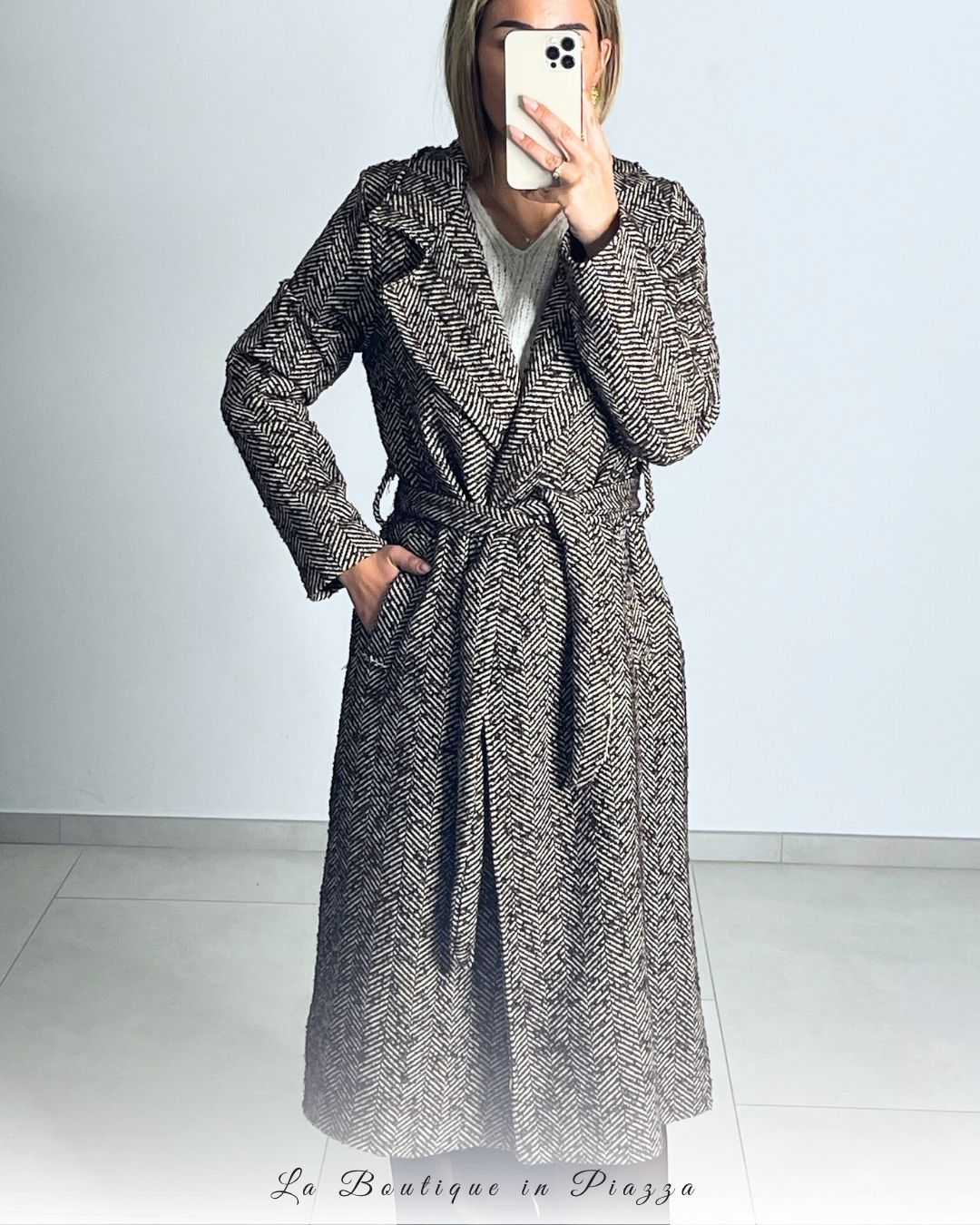 Cappotto Lana Spigato