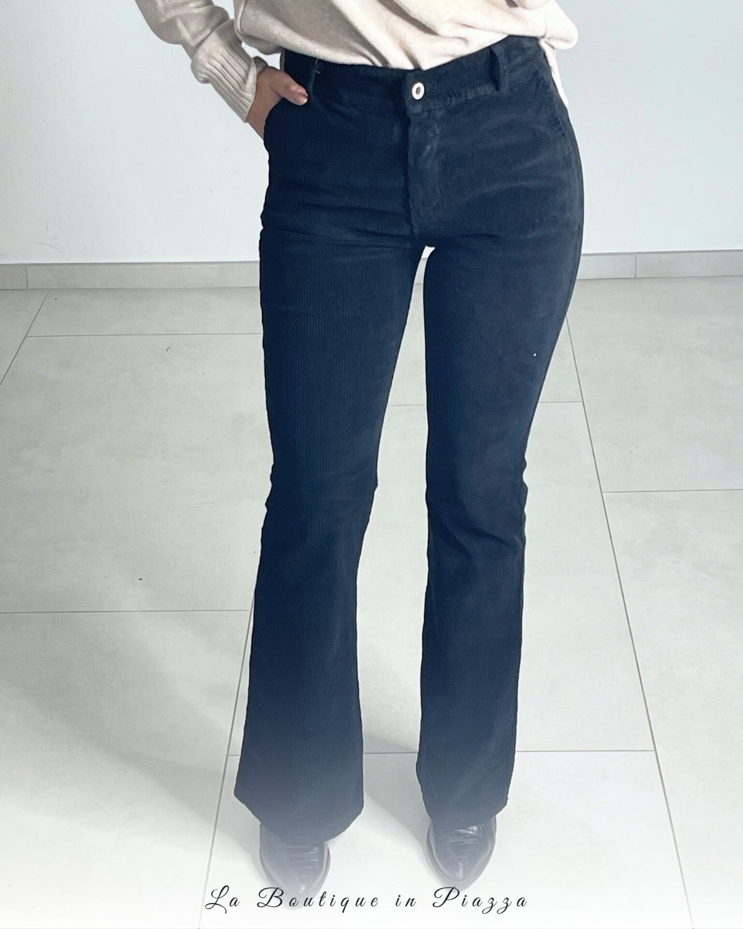 Pantalone velluto zampetta