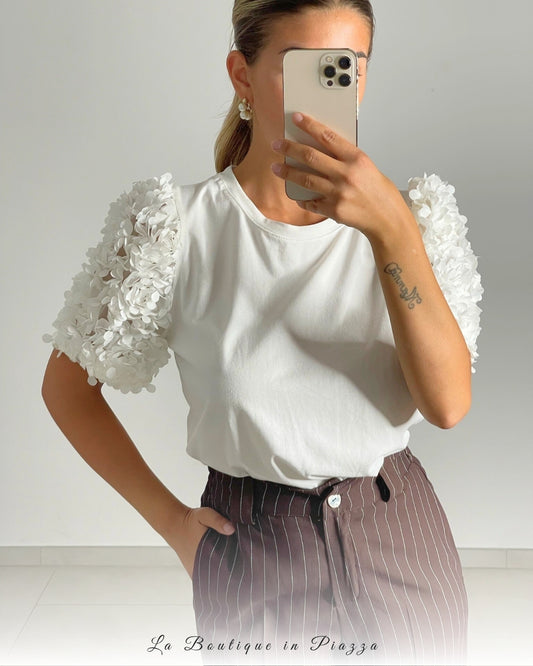 Maglia fiorellini spalle