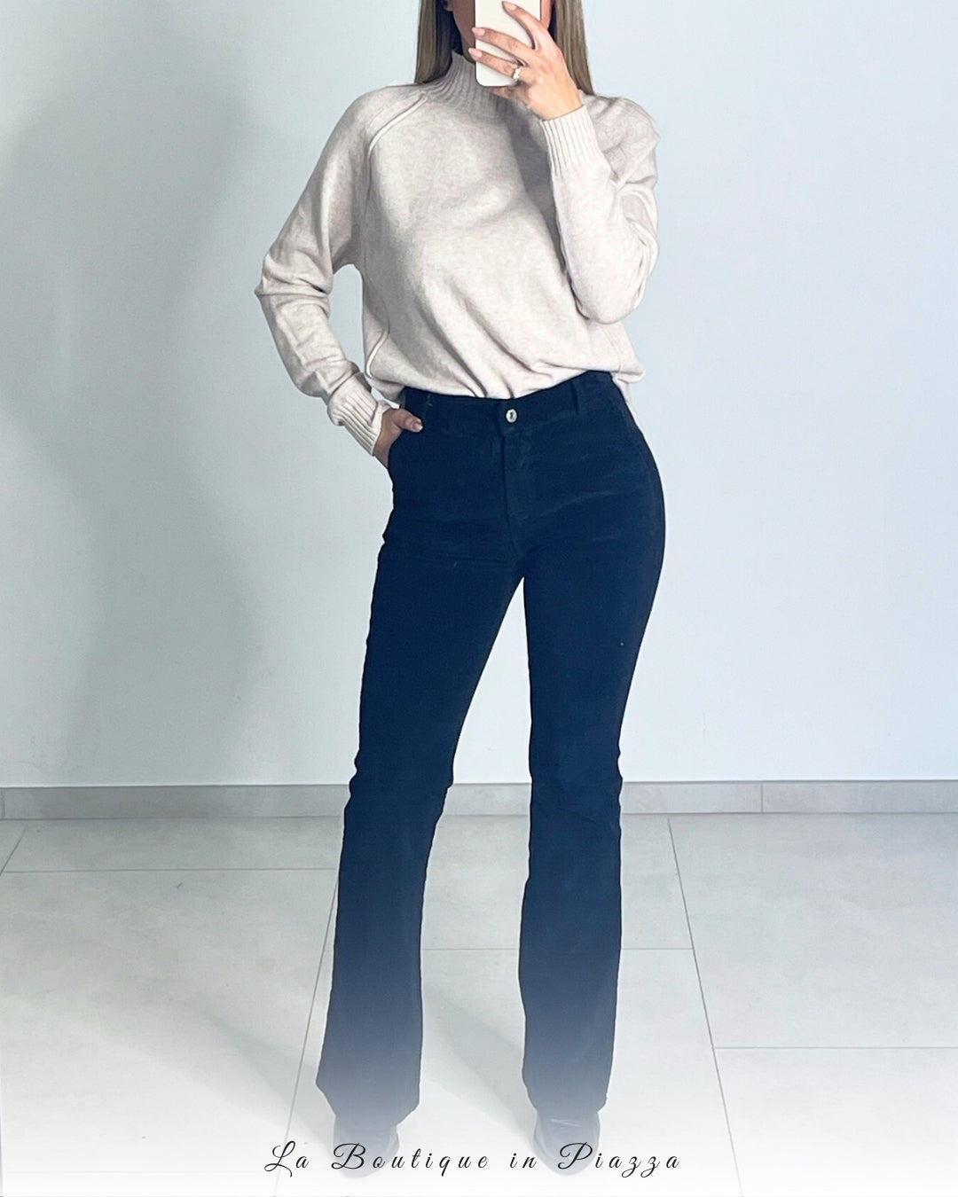 Pantalone velluto zampetta