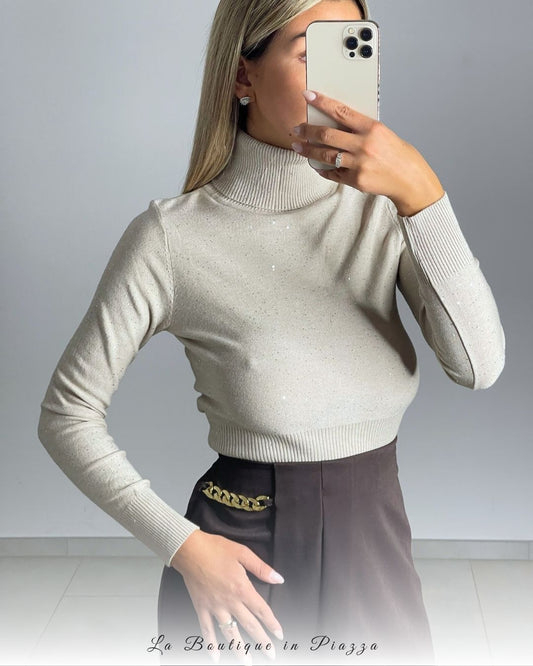 Dolcevita mini con brillantini