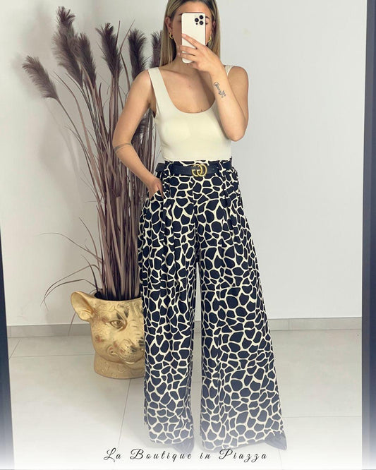 Pantalone gamba larga “pietra”