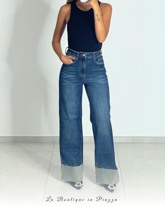 Jeans Maxi Risvolto