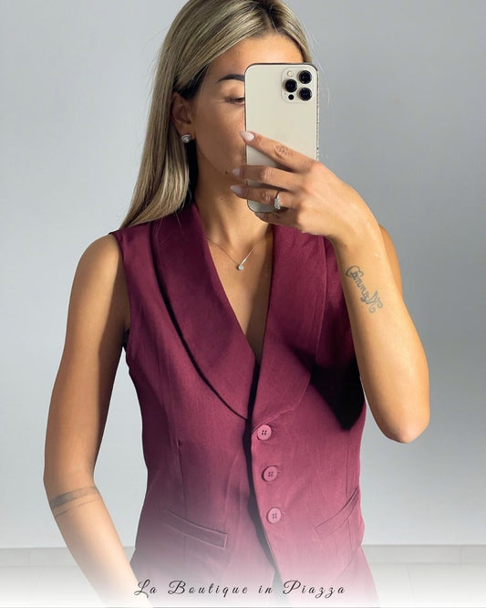 Gilet con colletto