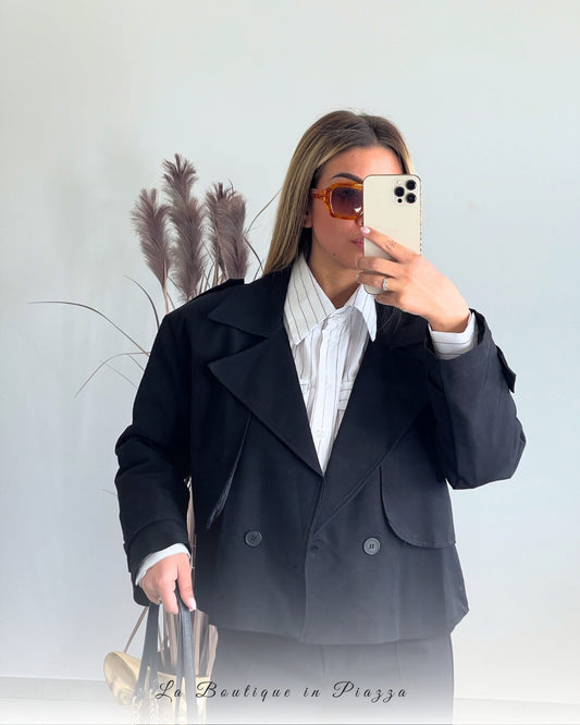 Giacca Trench Trapuntata