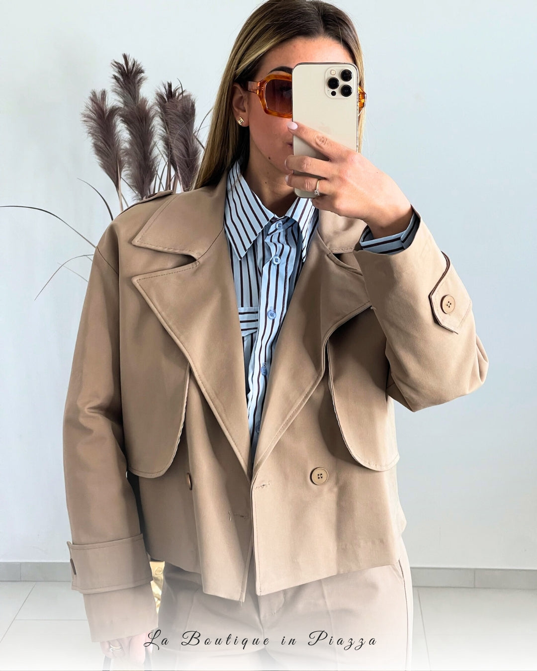 Giacca Trench Trapuntata