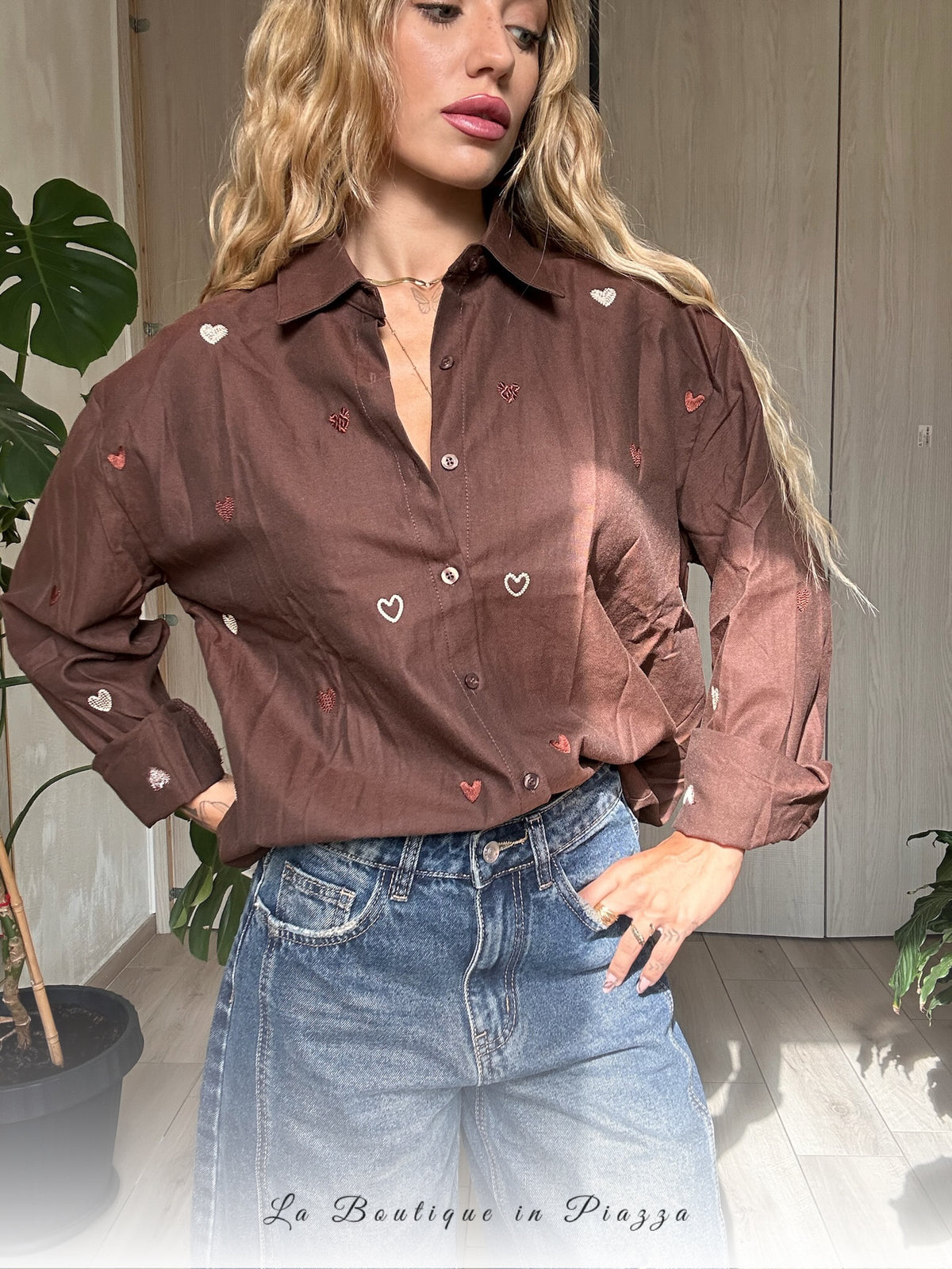 Camicia Cotone Cuoricino