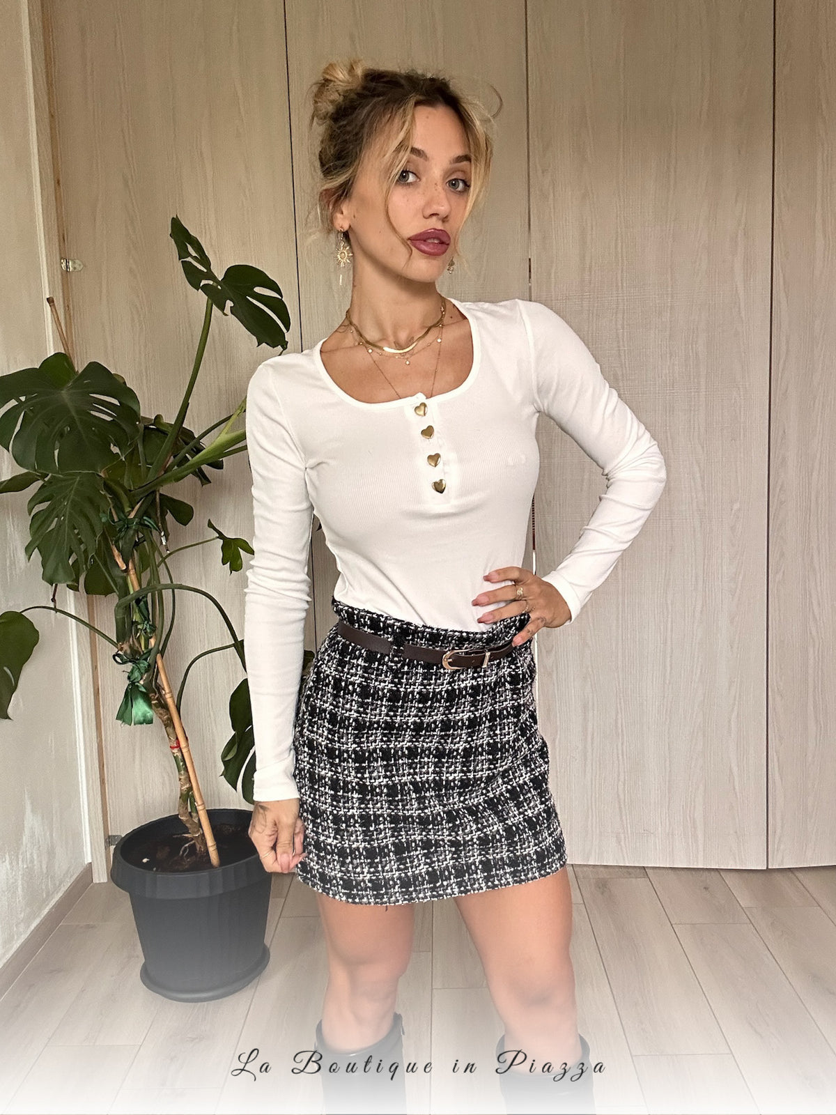 Maglia basic cuoricini